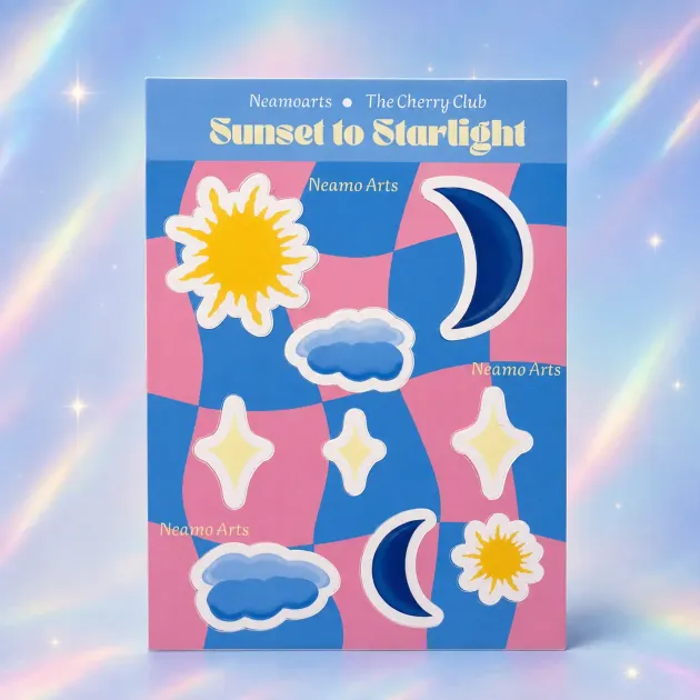 Sticker Sheet „Sunset to Starlight“ von Neamo Arts